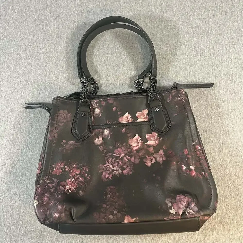 Simply Vera Vera Wang Floral Print Triple Entry Satchel Handbag